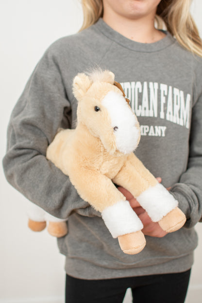 Floppy Palamino Horse Stuffed Animal Plush - 16"