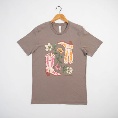 Floral Cowgirl Boots Tee - American Farm Company