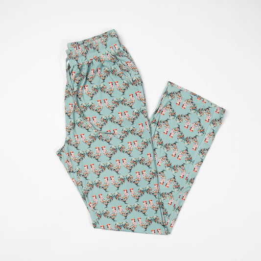 Floral Chicken Adult Bamboo Pajama Pants