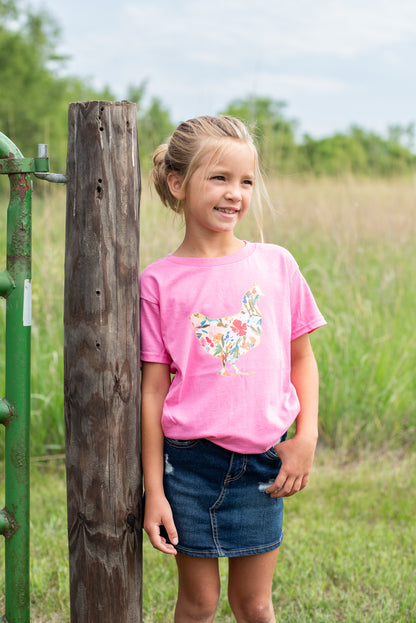 Floral Chicken Youth Tee