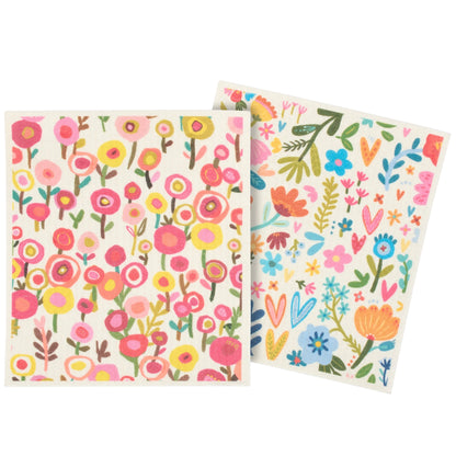 Floral Swedish Dishcloth Set