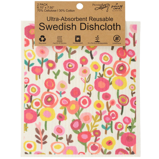 Floral Swedish Dishcloth Set