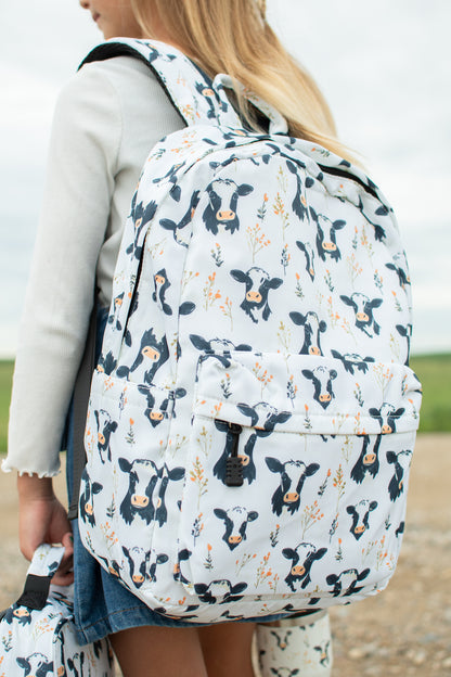 Floral Holsteins Backpack
