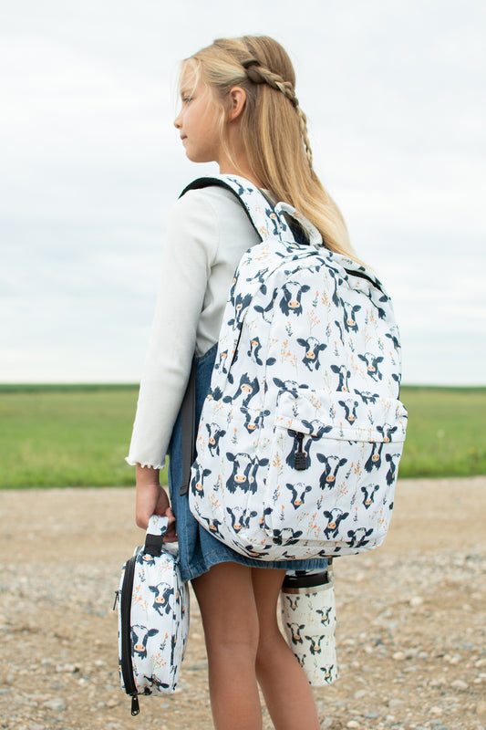Floral Holsteins Backpack