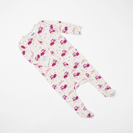 Floral Tractor Baby Bamboo Pajamas