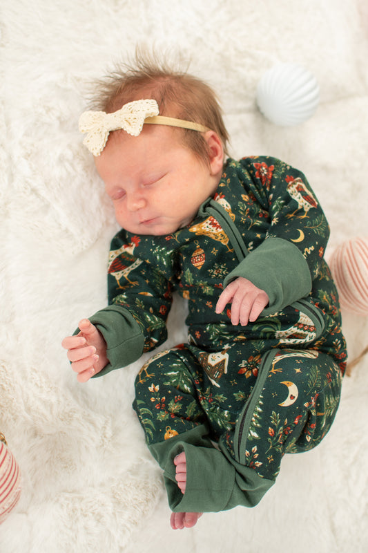Folk Christmas Chicken Baby Zippy *Preorder*
