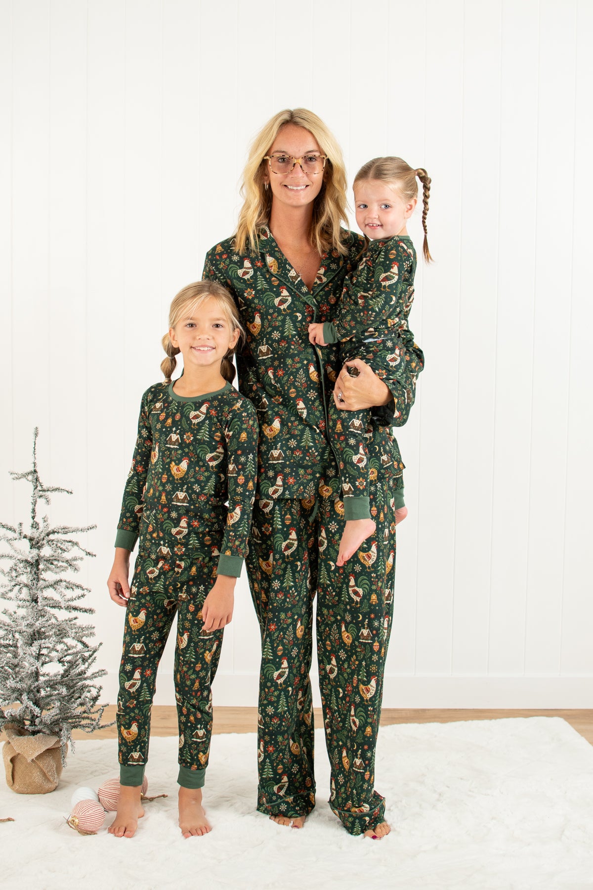 Folk Christmas Chicken Toddler/Youth Pajama Pant Set *Preorder*