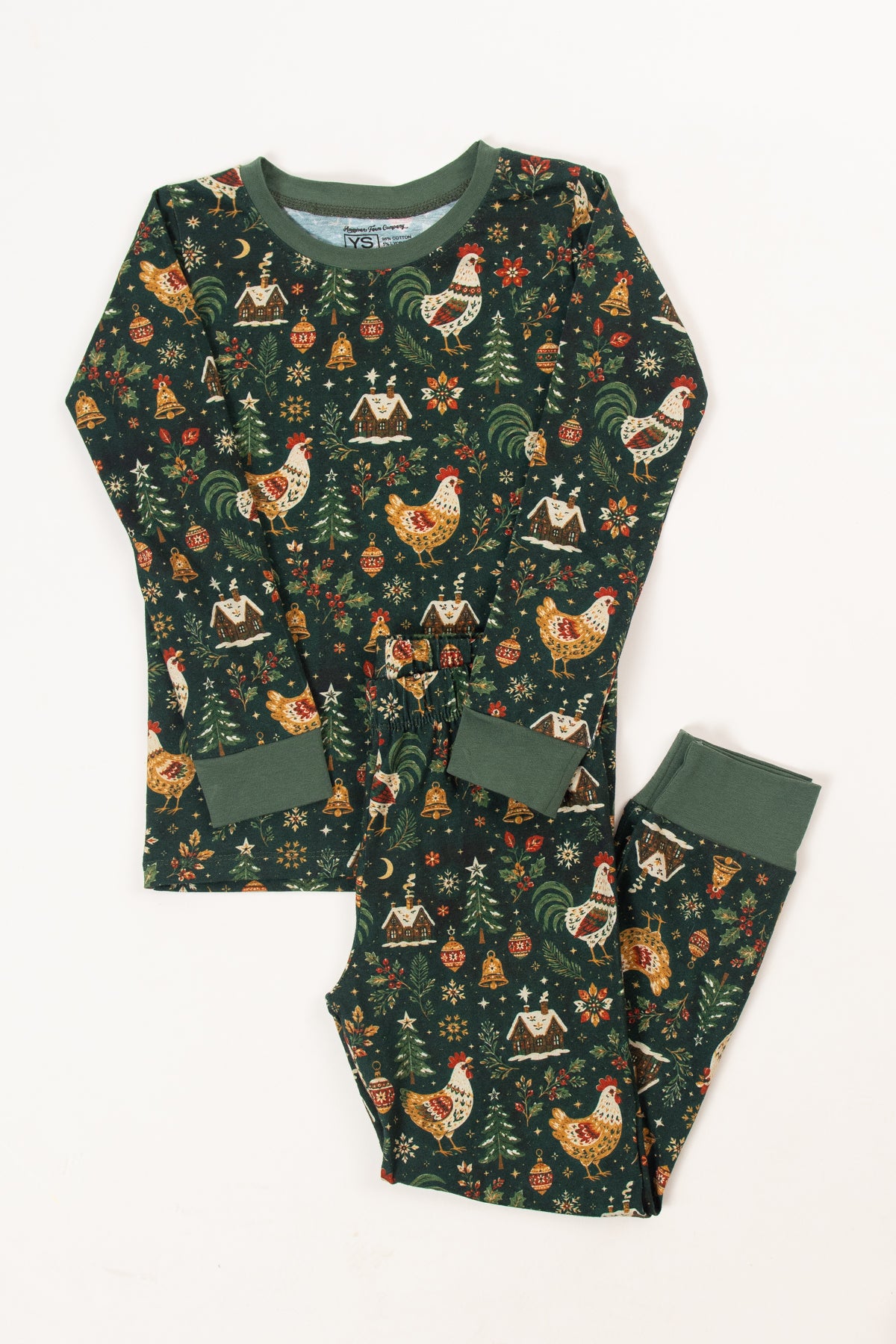 Folk Christmas Chicken Toddler/Youth Pajama Pant Set *Preorder*