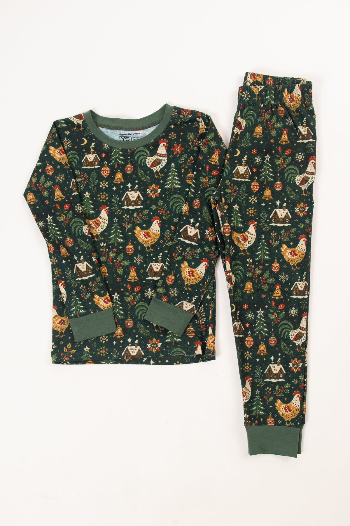 Folk Christmas Chicken Toddler/Youth Pajama Pant Set *Preorder*