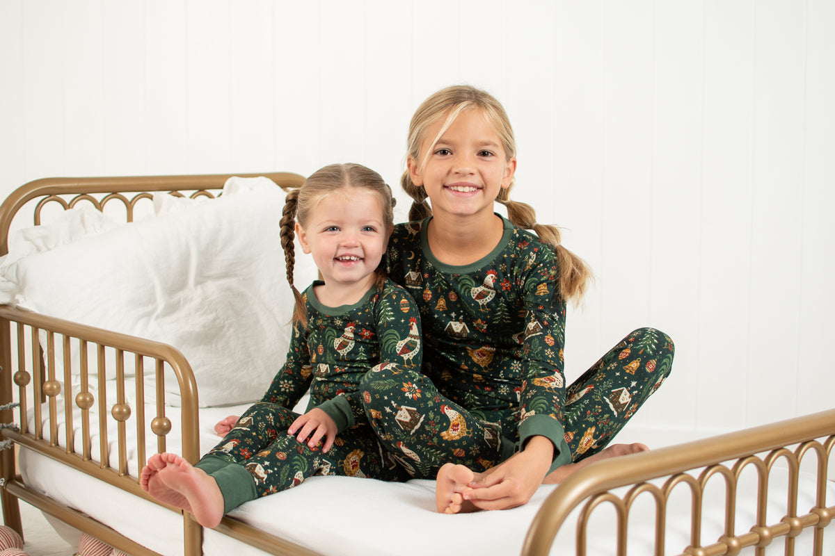 Folk Christmas Chicken Toddler/Youth Pajama Pant Set *Preorder*