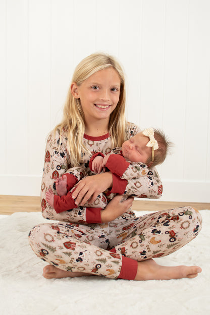 Folk Farm Christmas Animals Baby Zippy *Preorder*