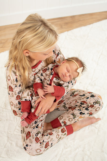 Folk Farm Christmas Animals Baby Zippy *Preorder*