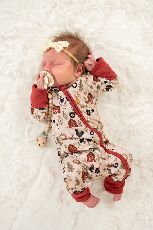 Folk Farm Christmas Animals Baby Zippy *Preorder*