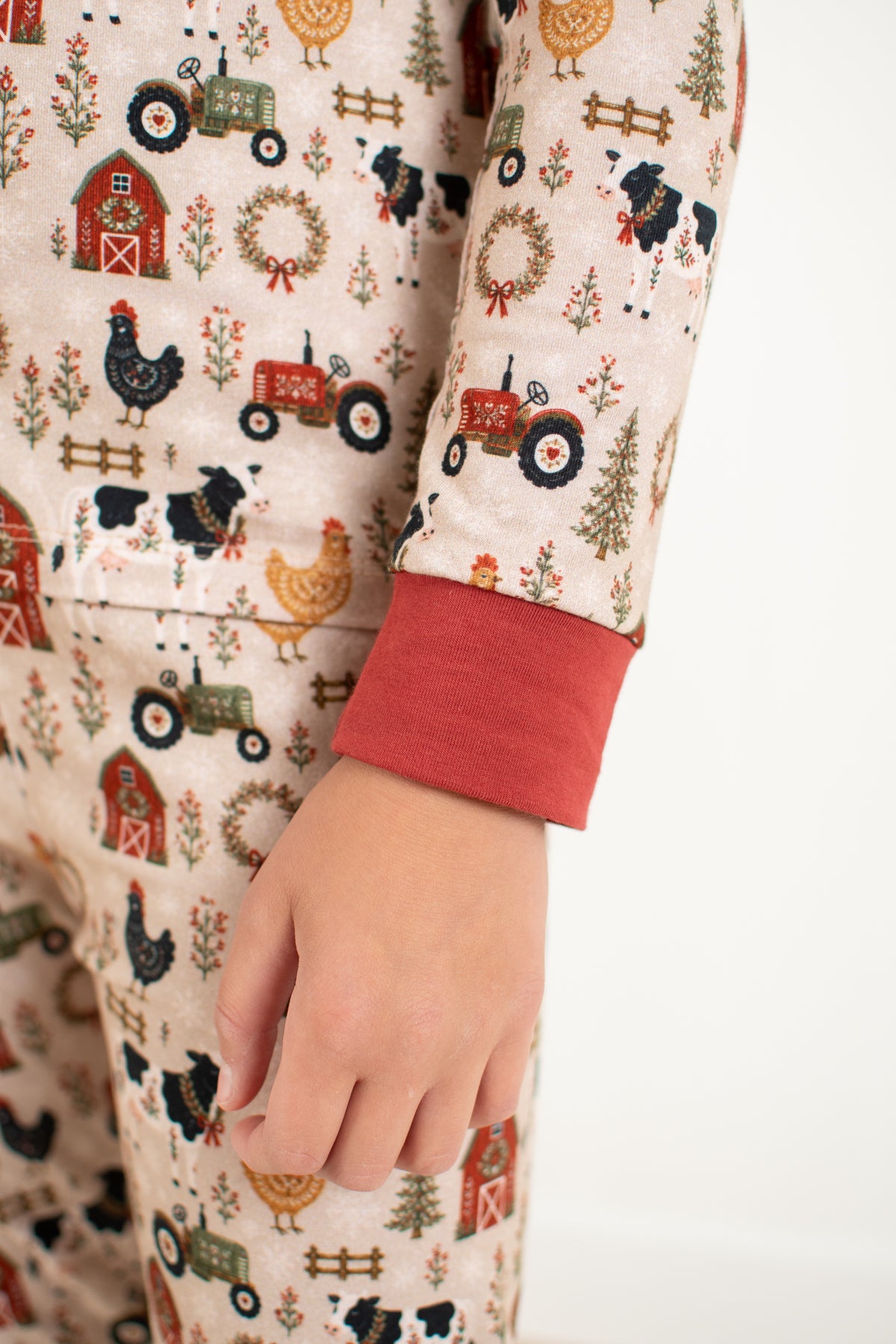 Folk Farm Christmas Animals Toddler/Youth Pajama Pant Set *Preorder*