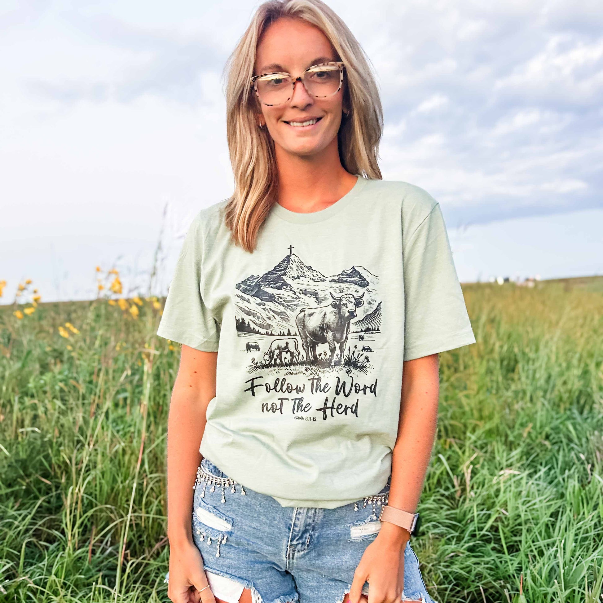 Follow the Word, Not the Herd Sage Tee - American Farm Company