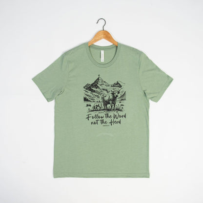 Follow the Word, Not the Herd Sage Tee - American Farm Company