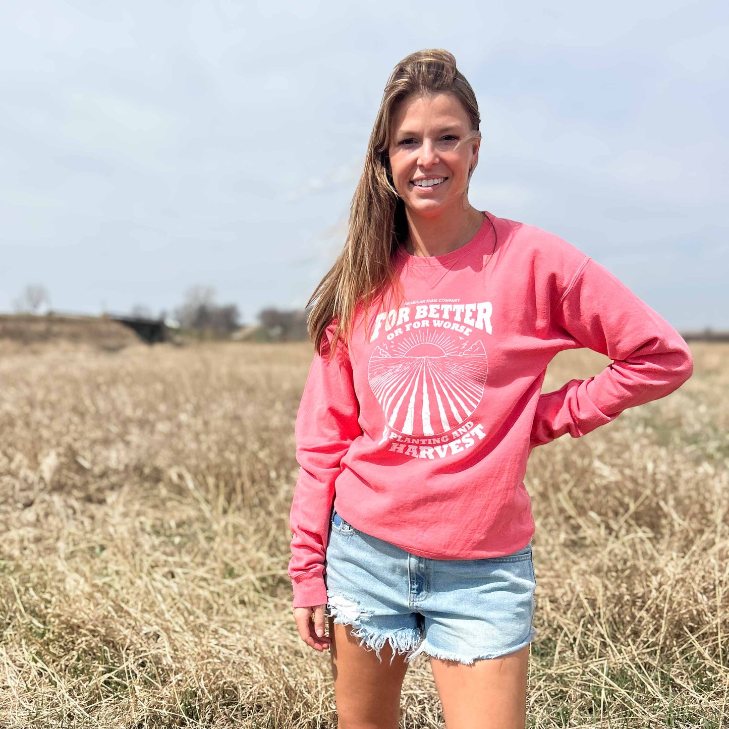 'For Better or For Worse' Coral Crewneck
