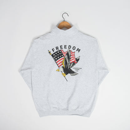 ‘Freedom’ Flag Ash 1/4 Zip