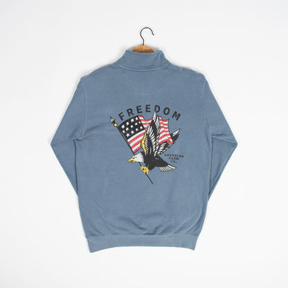 ‘Freedom’ Flag Blue 1/4 Zip