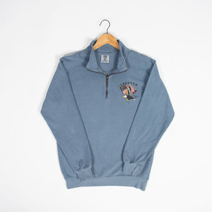 ‘Freedom’ Flag Blue 1/4 Zip