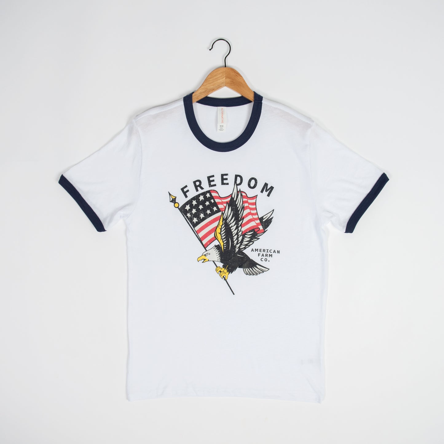 ‘Freedom’ Flag Ringer Tee