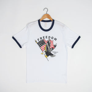 ‘Freedom’ Flag Ringer Tee - American Farm Company