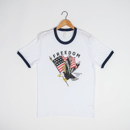 Freedom Flag Ringer Tee - American Farm Company