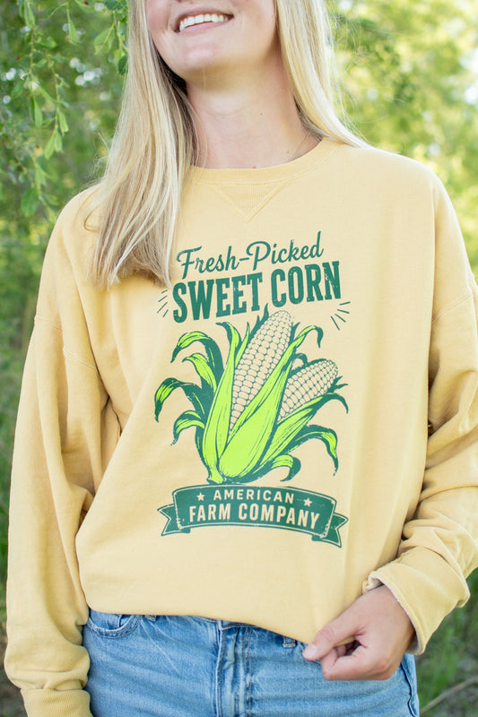 'Fresh-Picked Sweet Corn' Crewneck