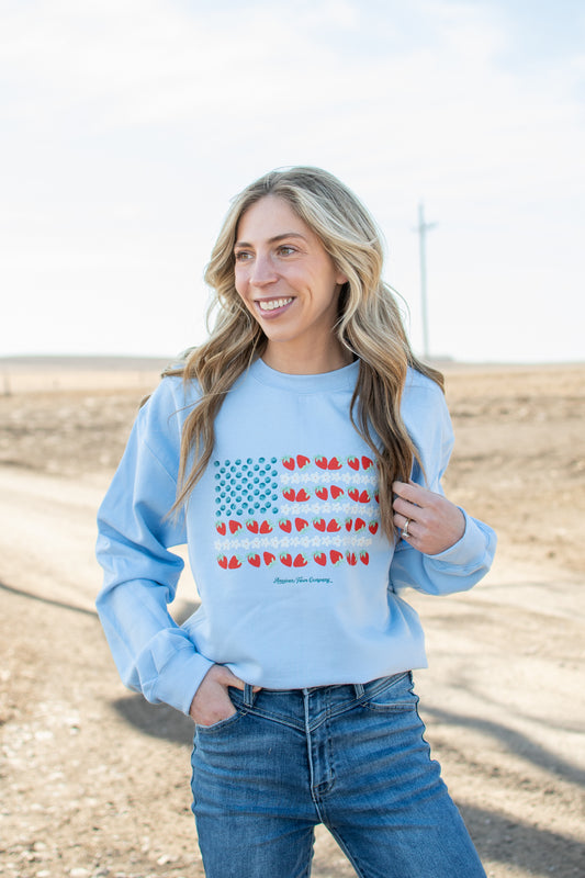 Fruit Flag Light Blue Crewneck