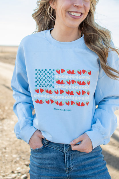 Fruit Flag Light Blue Crewneck