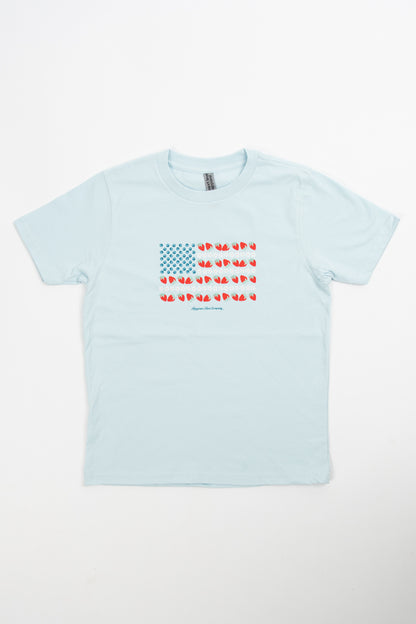 Fruit Flag Toddler/Youth Light Blue Tee