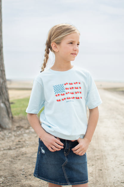 Fruit Flag Toddler/Youth Light Blue Tee