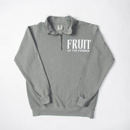 'Fruit of the Farmer' Grey 1/4 Zip