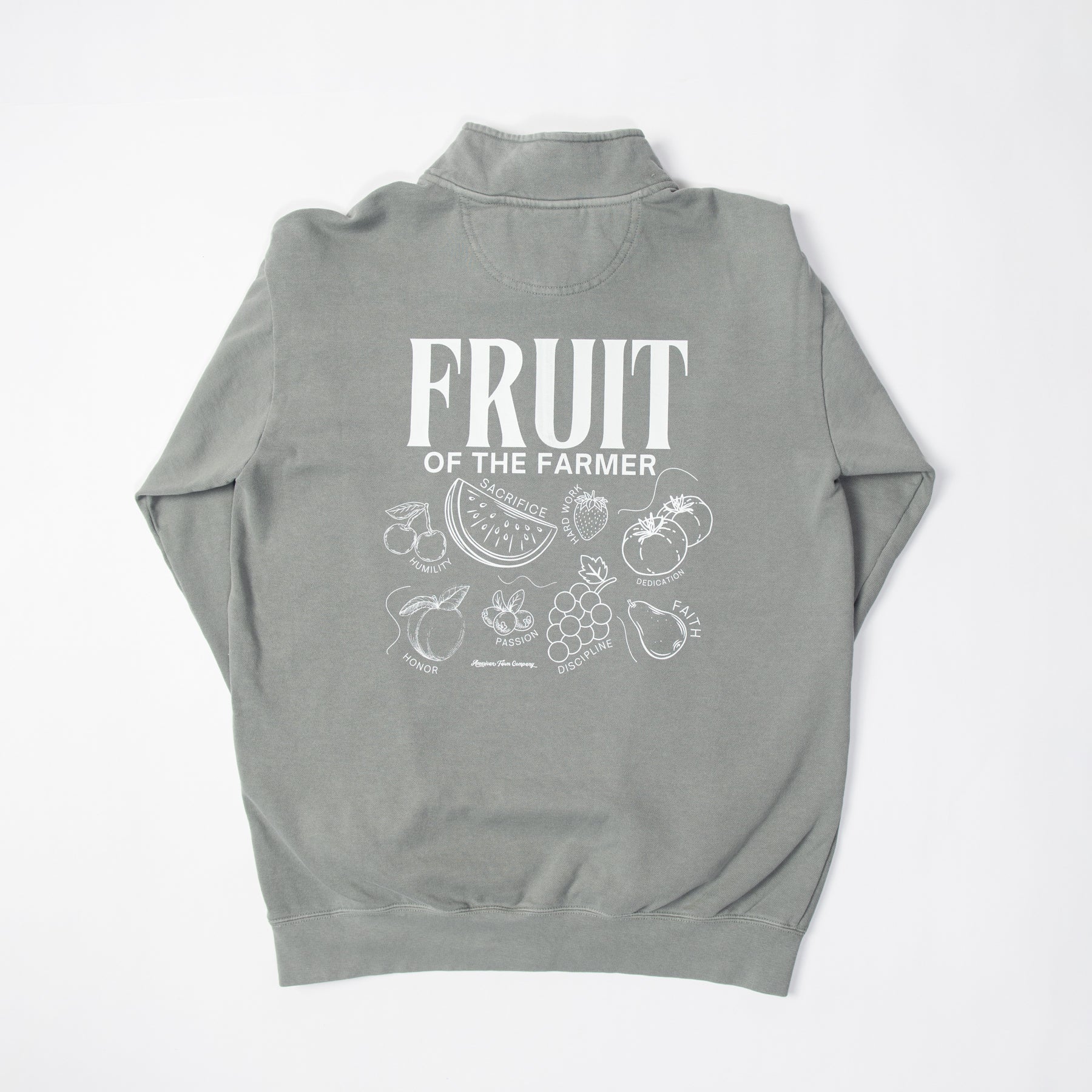 'Fruit of the Farmer' Grey 1/4 Zip - American Farm Company