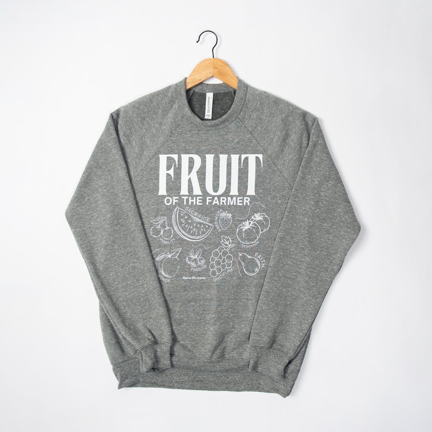 'Fruit of the Farmer' Grey Crewneck