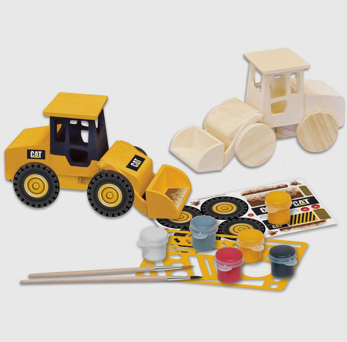 Caterpillar Wheel Loader Wood Craft & Paint Kit - American Farm Company