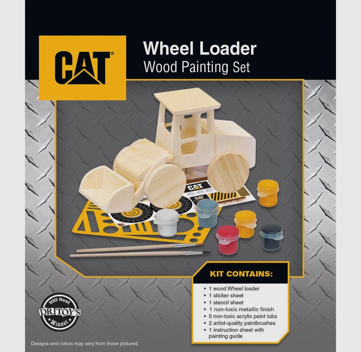 Caterpillar Wheel Loader Wood Craft & Paint Kit - American Farm Company