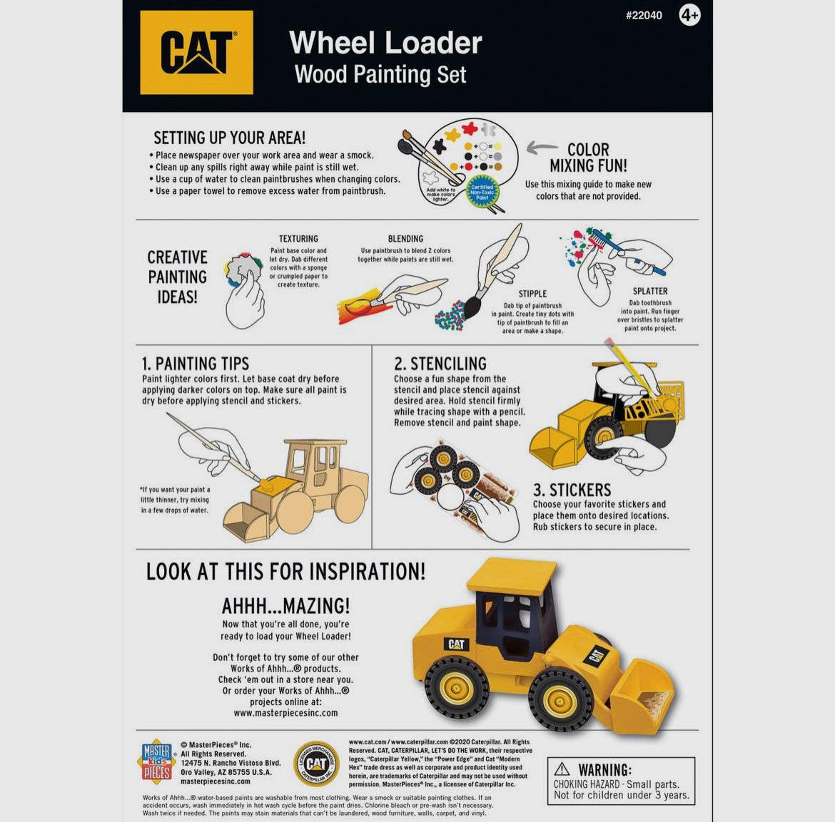 Caterpillar Wheel Loader Wood Craft & Paint Kit - American Farm Company