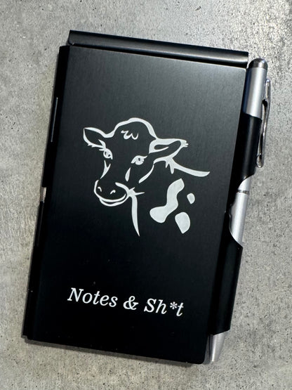 Black Cow Flip Notepad