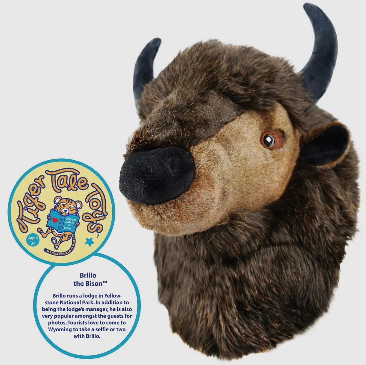 Stuffed Bison Plush Wall Mount - American Farm Company