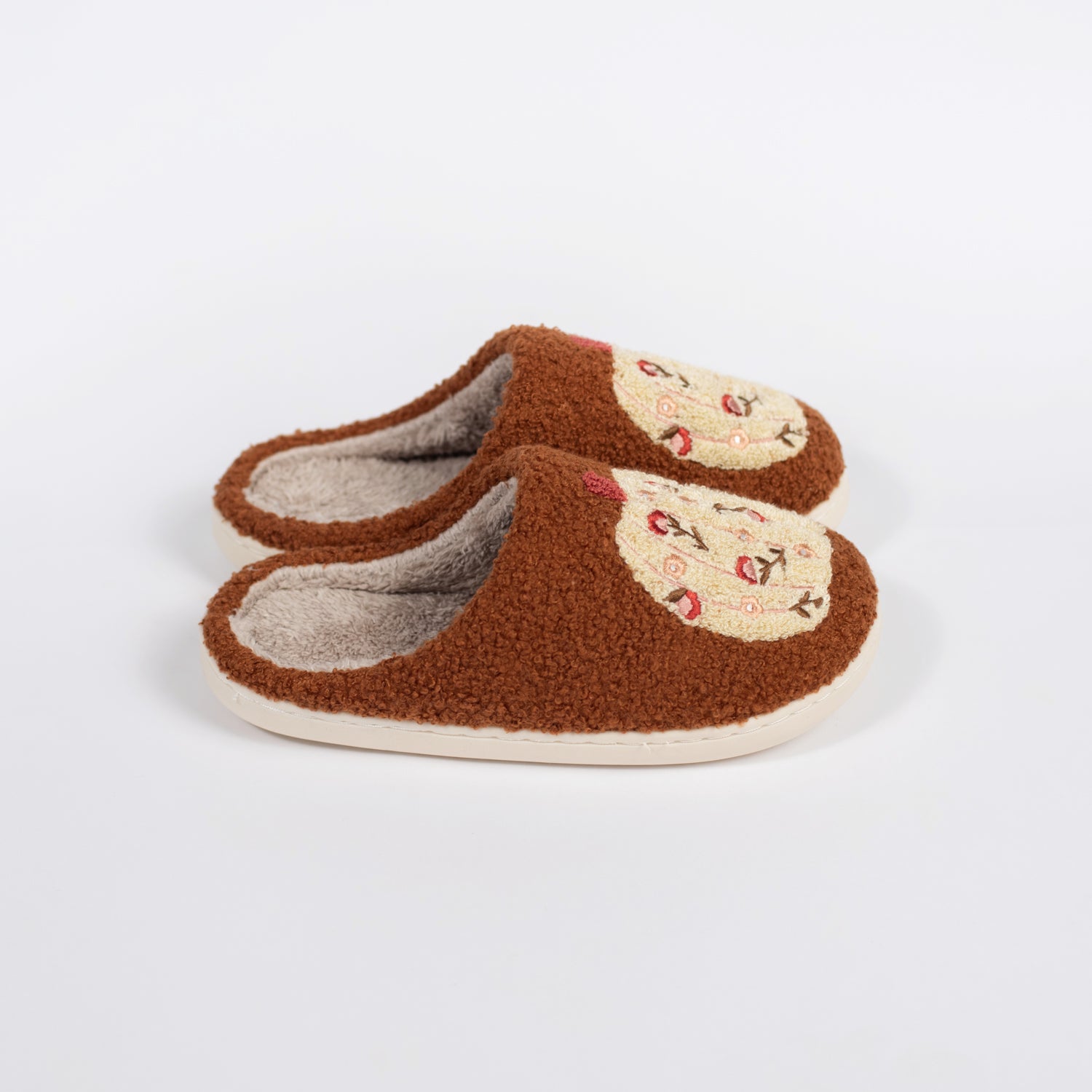 Fuzzy Pumpkin Slippers - Adult - American Farm Company