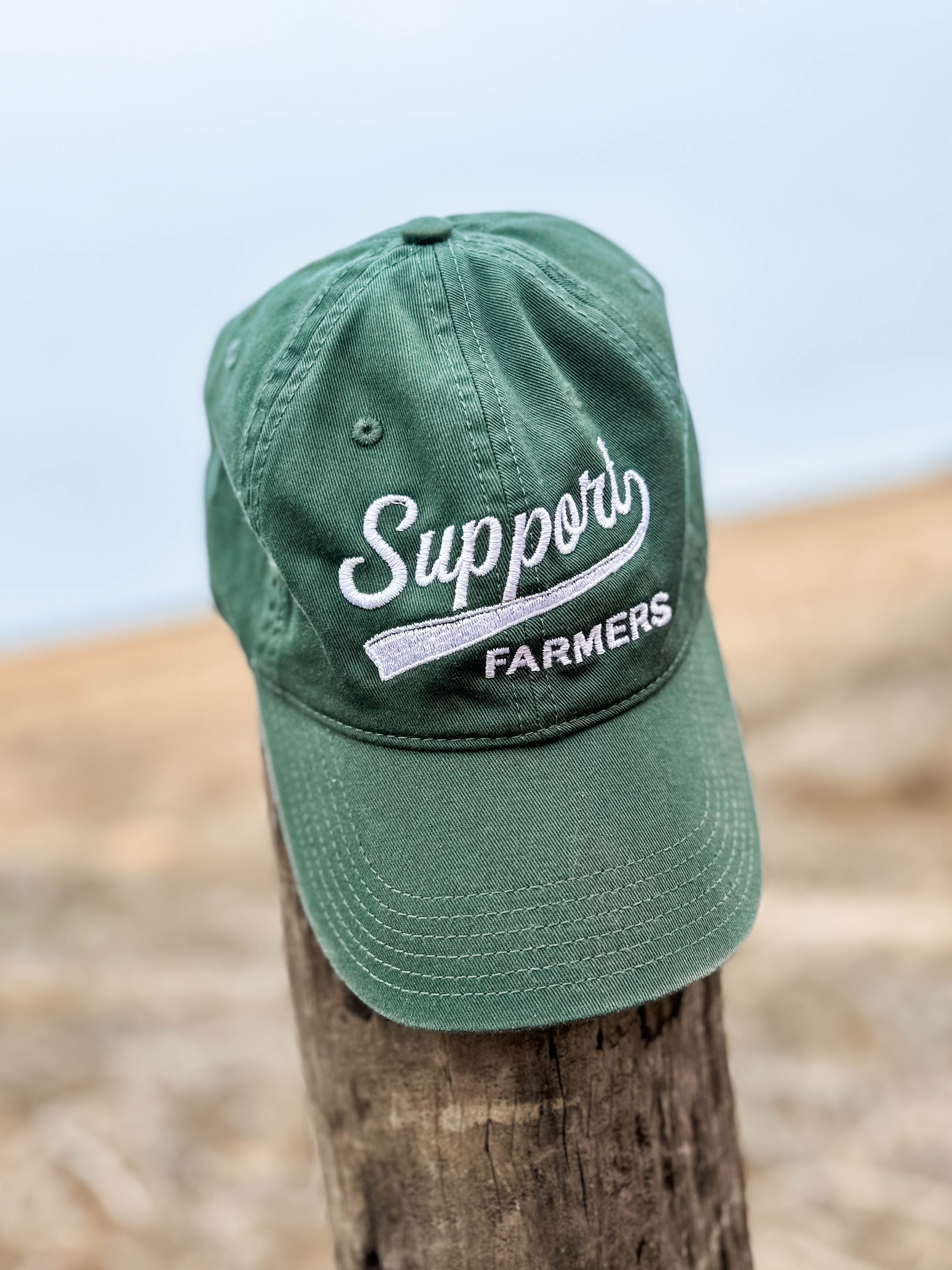 ‘Support Farmers Banner’ Hat- Dark Green