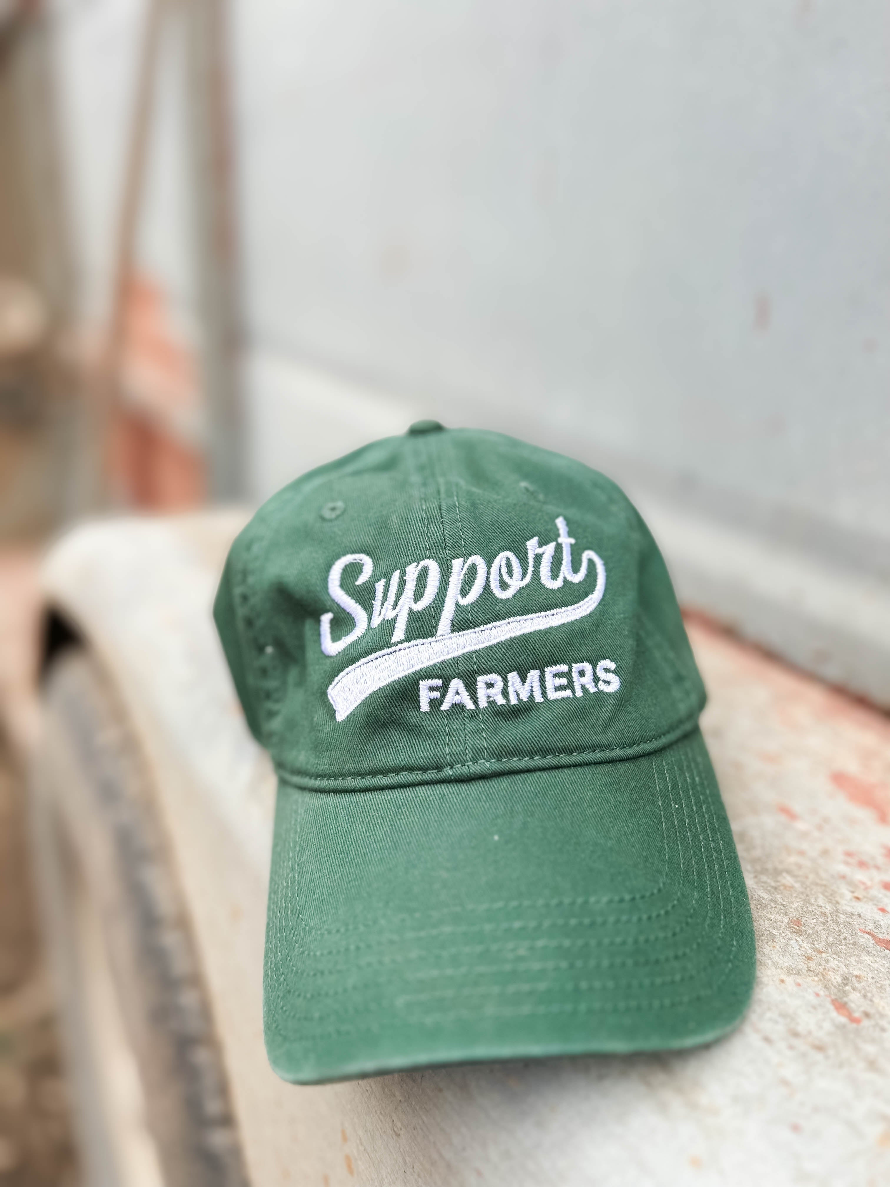 ‘Support Farmers Banner’ Hat- Dark Green