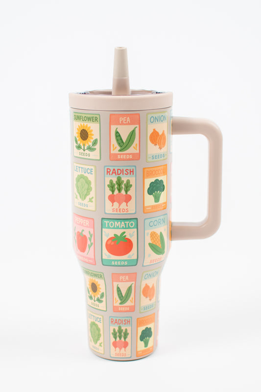 Garden Seeds 40oz Water Tank Tumbler