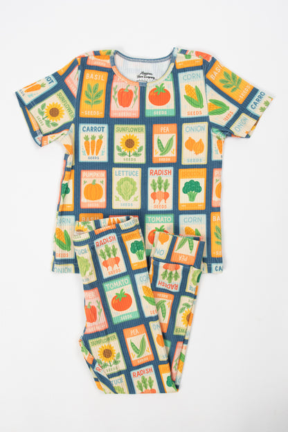 Garden Seed Toddler/Youth Ribbed Cotton Pajama Set