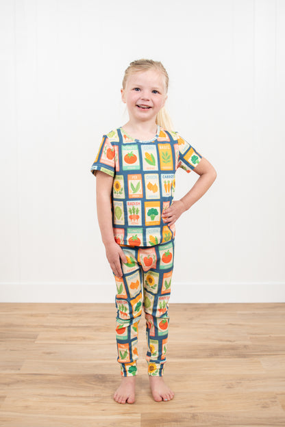 Garden Seed Toddler/Youth Ribbed Cotton Pajama Set
