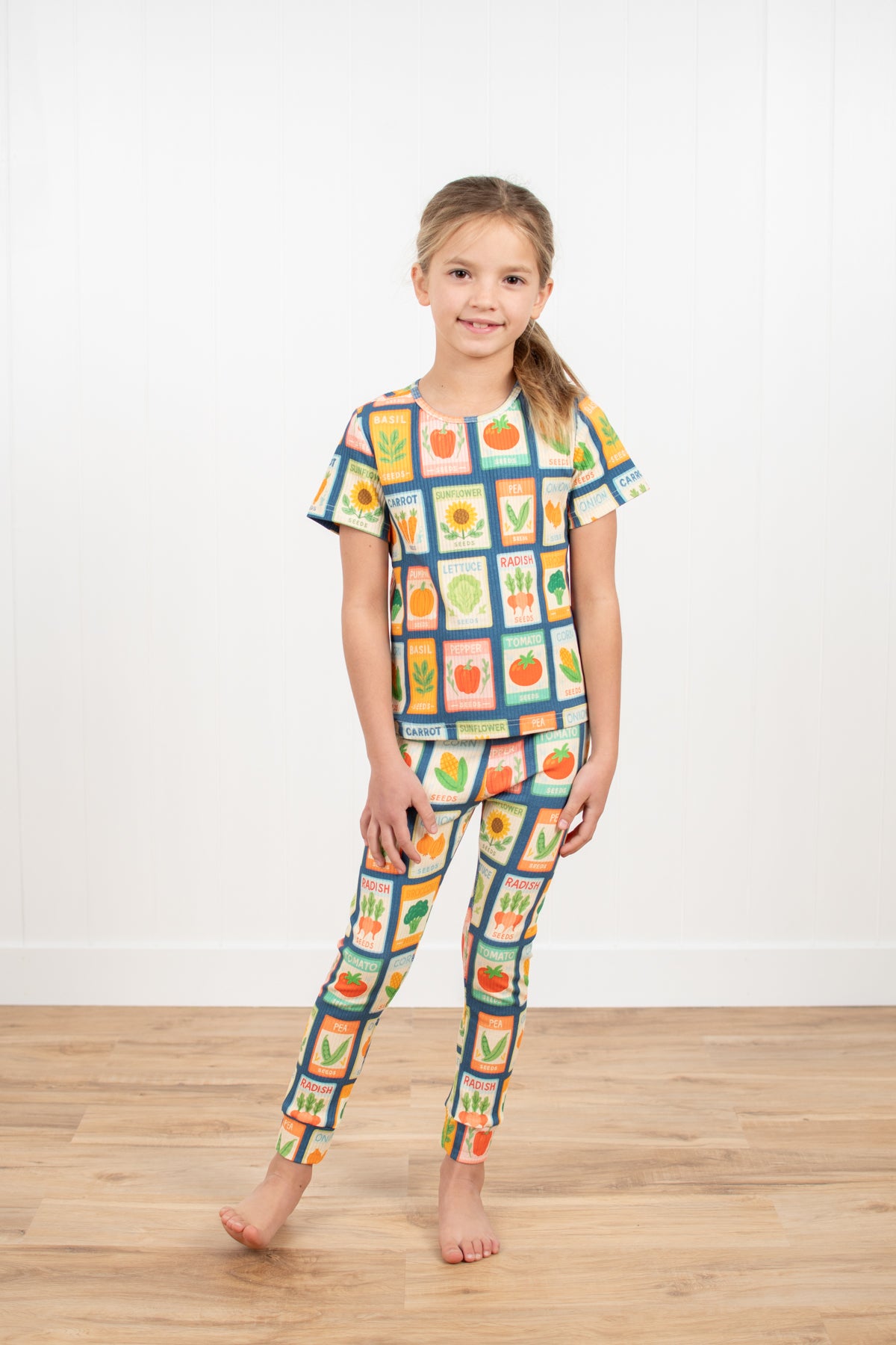 Garden Seed Toddler/Youth Ribbed Cotton Pajama Set