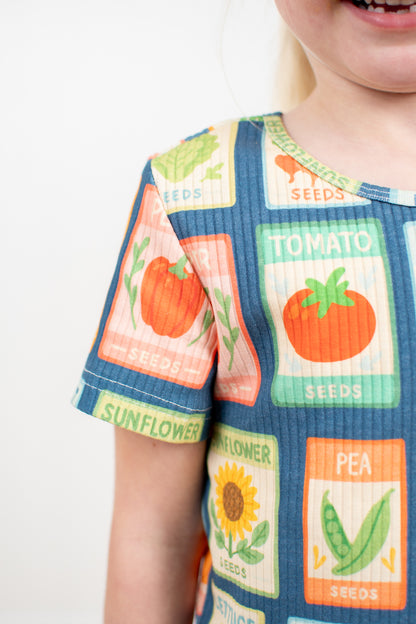 Garden Seed Toddler/Youth Ribbed Cotton Pajama Set