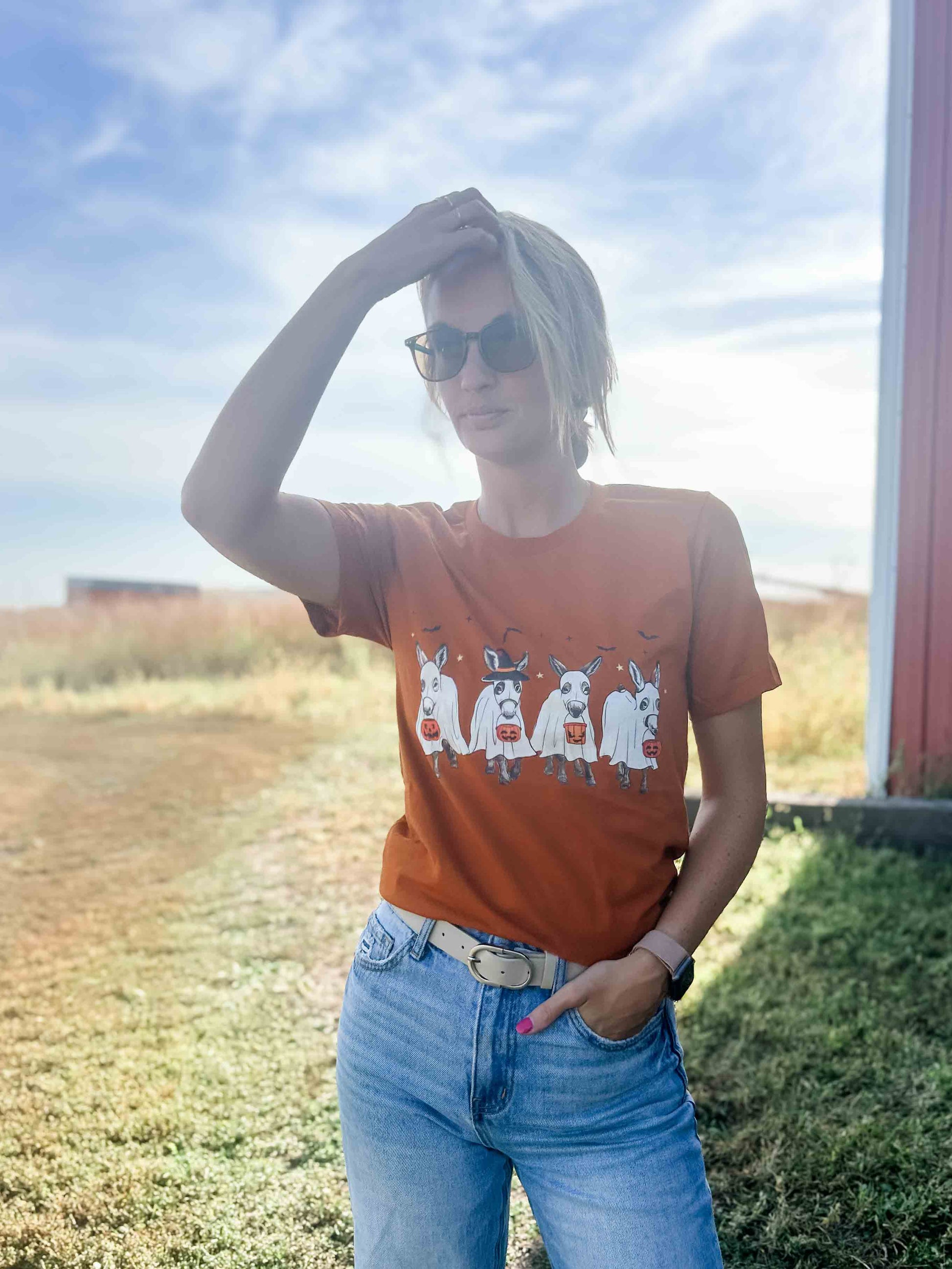 Ghost Donkeys Burnt Orange Tee - American Farm Company