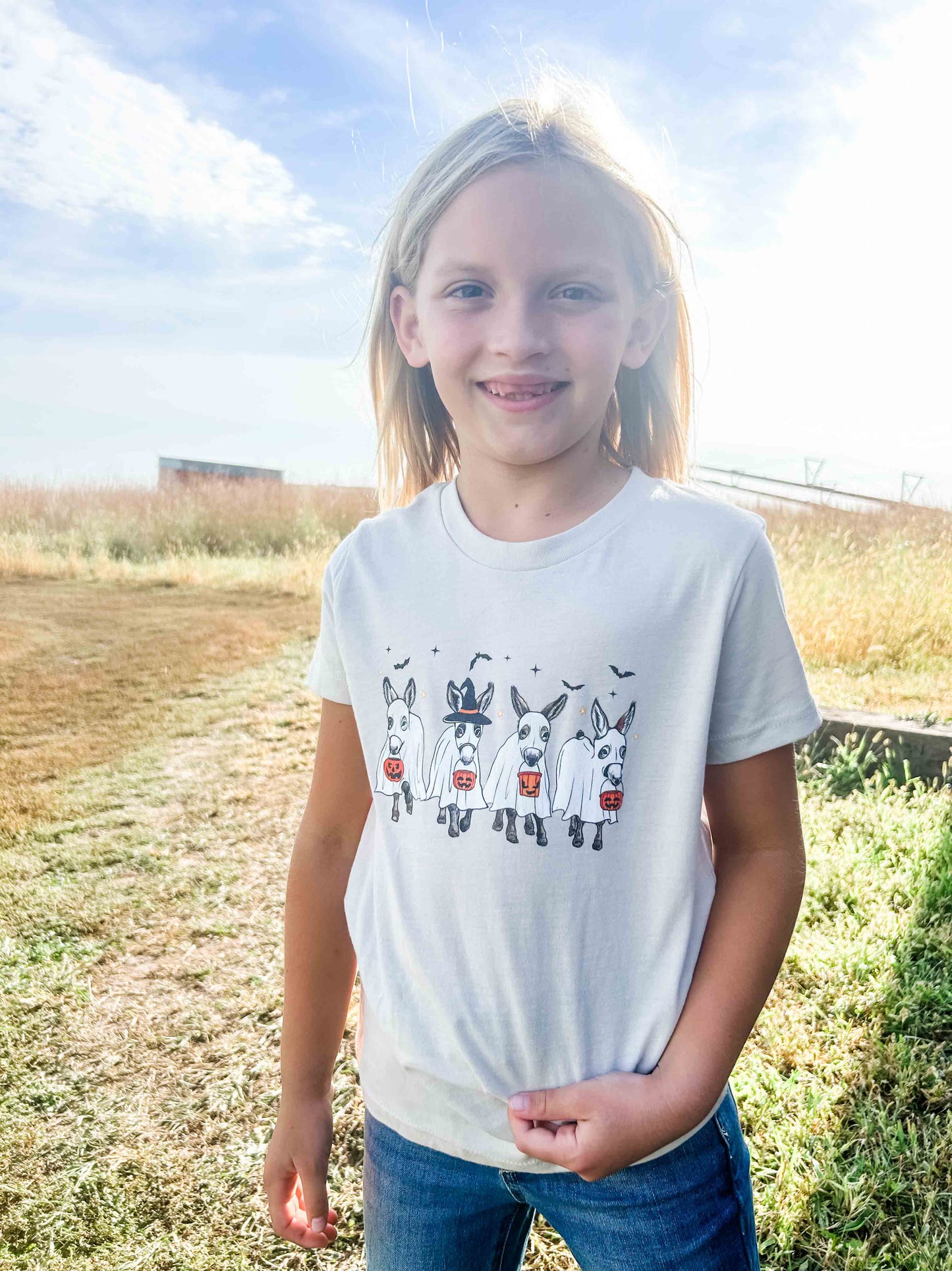 Ghost Donkeys Cream Youth Tee - American Farm Company